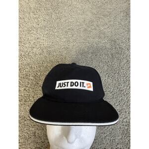 Nike Hat Cap Snap Back Boys 4-7 Adjustable Black JUST DO IT Box Logo Twill